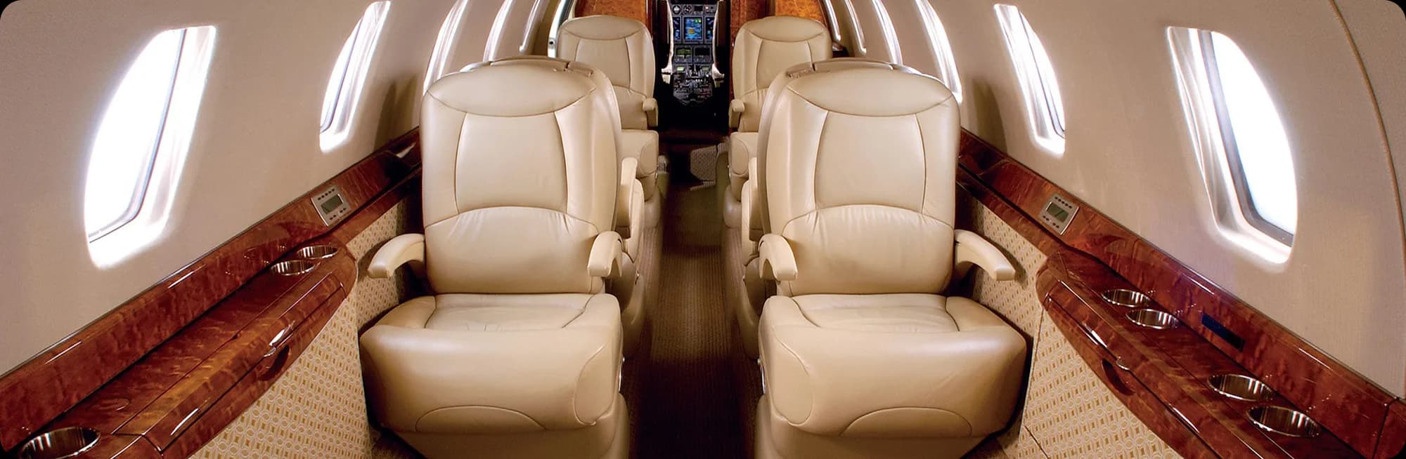 Private jet interior