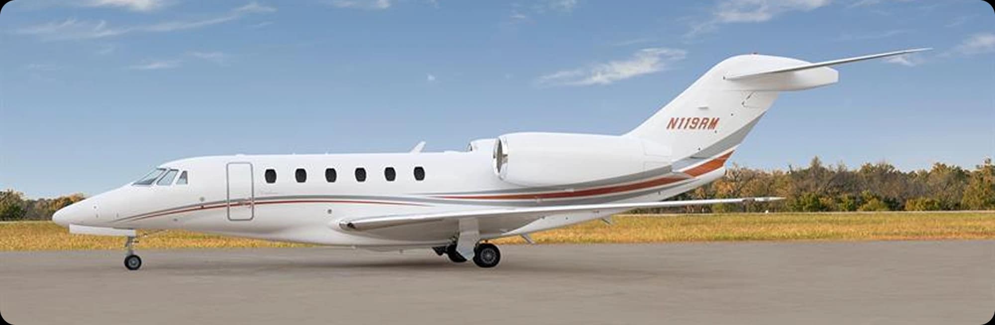 Private jet interior
