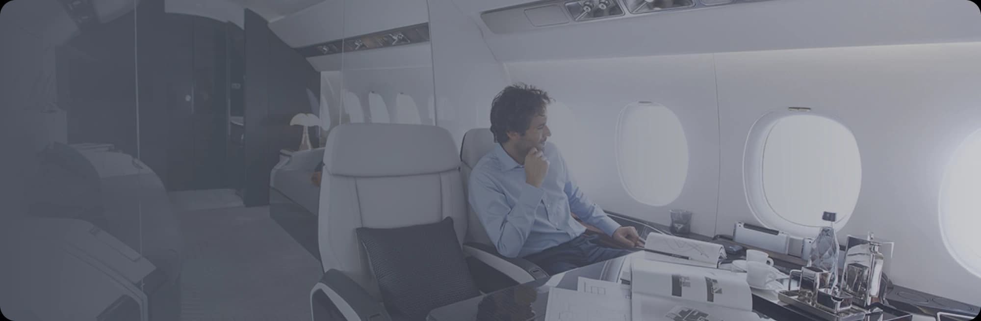 Private jet interior